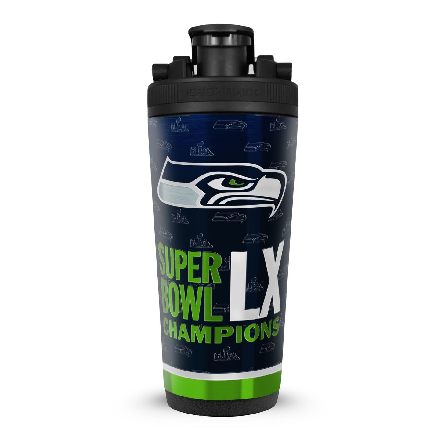 Seattle Seahawks Superbowl LX Champions 26oz Ice Shaker - Angler's Pro Tackle & Outdoors