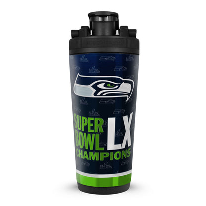 Seattle Seahawks Superbowl LX Champions 26oz Ice Shaker - Angler's Pro Tackle & Outdoors