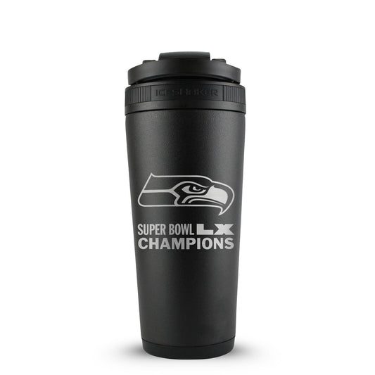 Seattle Seahawks Superbowl LX Champions 26oz Ice Shaker - Angler's Pro Tackle & Outdoors
