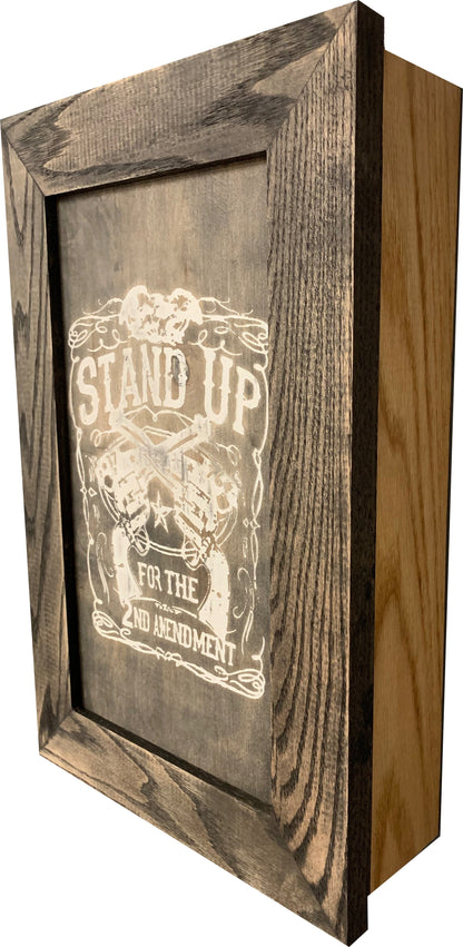 Bellewood Designs - Stand Up for the 2nd Amendment Hidden Gun Storage Firearm Concealment Wall Decor