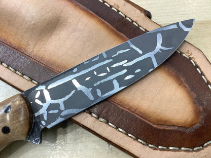 Serenity Knives Houston - American Heritage Utility CPM154 with Handmade Leather Sheath - Angler's Pro Tackle & Outdoors