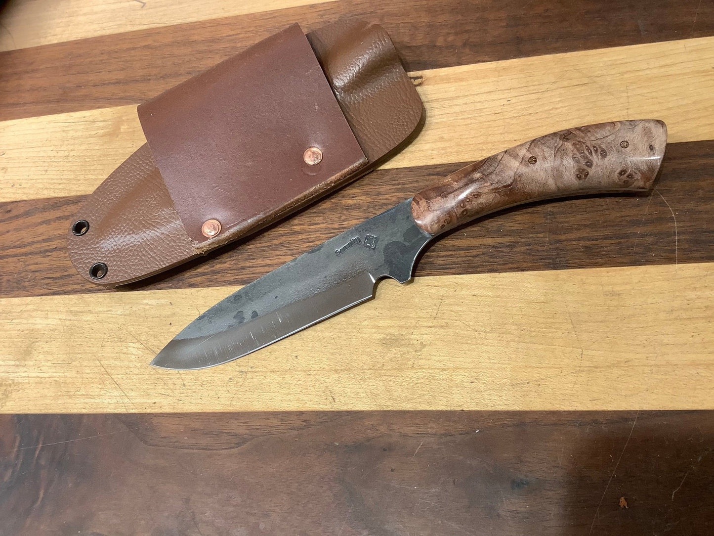 Serenity Knives Houston - Drop Point Hunter in CPM154 with a Redwood Burl Neutral Style Handle - Angler's Pro Tackle & Outdoors