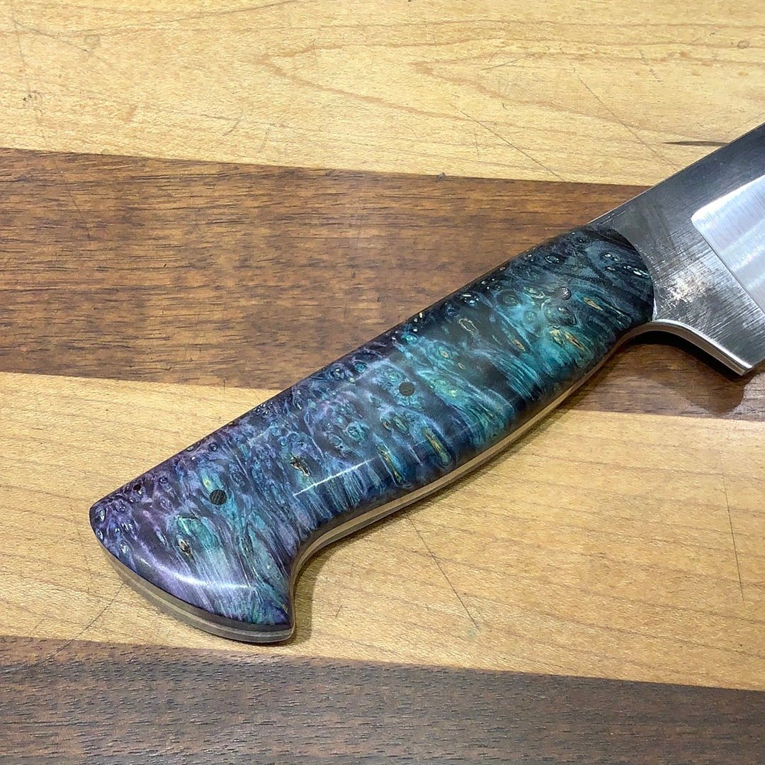 Serenity Knives Houston - Harpoon Bowie with Double Dyed Box Elder Burl - Angler's Pro Tackle & Outdoors