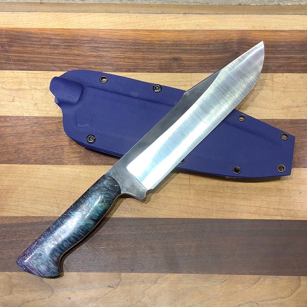 Serenity Knives Houston - Harpoon Bowie with Double Dyed Box Elder Burl - Angler's Pro Tackle & Outdoors