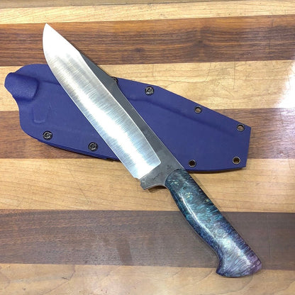 Serenity Knives Houston - Harpoon Bowie with Double Dyed Box Elder Burl - Angler's Pro Tackle & Outdoors