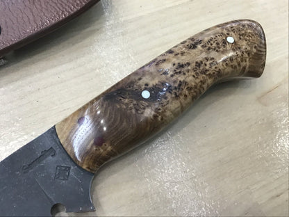 Serenity Knives Houston - Harpoon Drop Point Hunter in CPM154 Black Ash Burl Handle - Angler's Pro Tackle & Outdoors