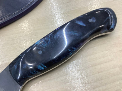 Serenity Knives Houston - Skinner Knife in CPM154 Blue Pinecone Bolster Galaxy Resin Handle - Angler's Pro Tackle & Outdoors