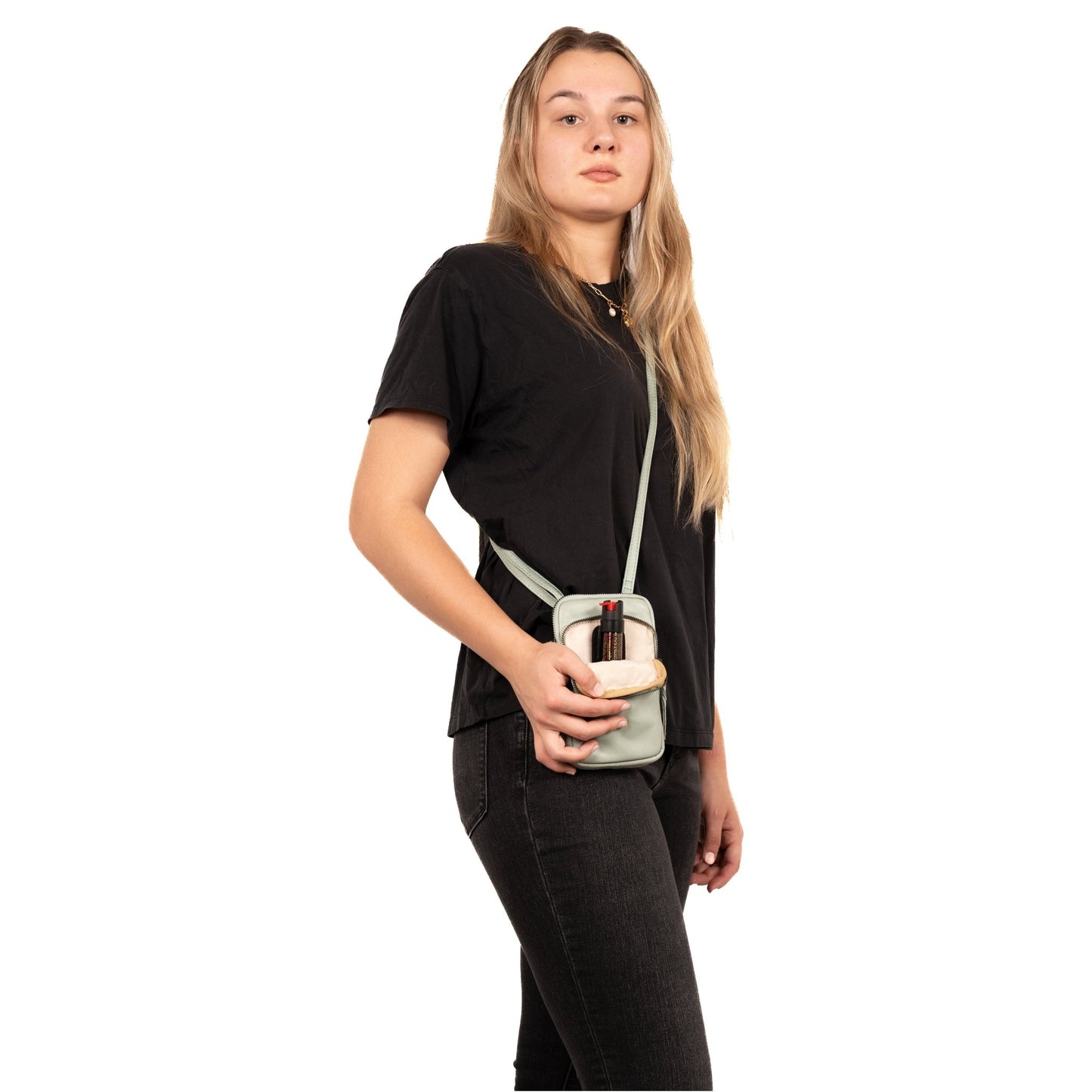 Shay Leather RFID Crossbody by Lady Conceal for Tasers and Pepper Spray - Angler's Pro Tackle & Outdoors