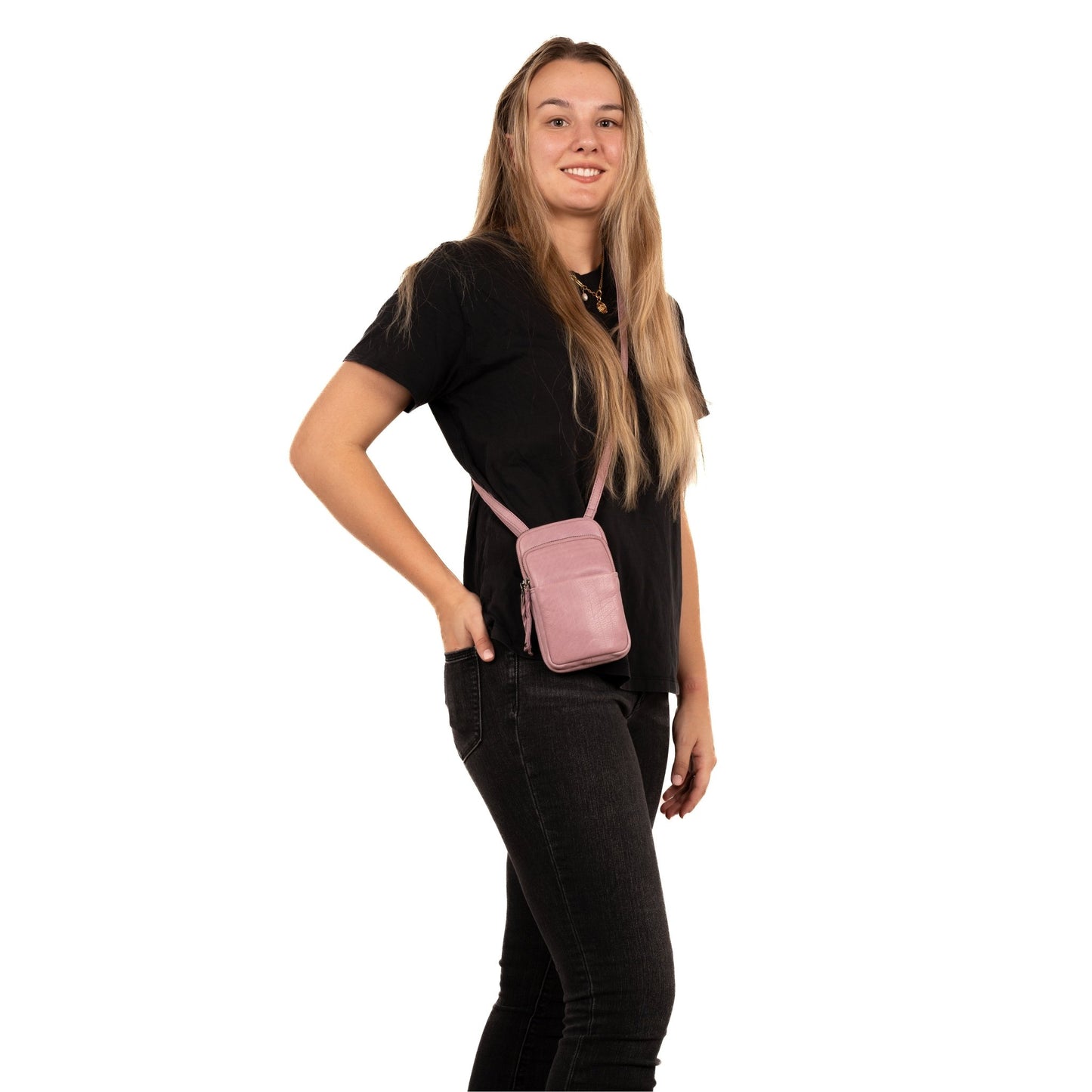 Shay Leather RFID Crossbody by Lady Conceal for Tasers and Pepper Spray - Angler's Pro Tackle & Outdoors