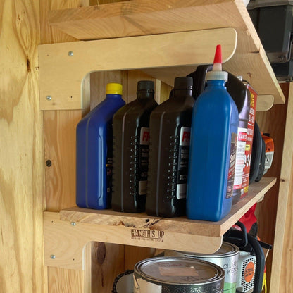 HangThis Up - Shed Shelf Bracket Kit - 10-12" (sold in pairs) Shed Organization System, Shed Organizer, Yard Tool Rack