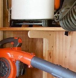 HangThis Up - Shed Shelf Bracket Kit (For 8-10" Shelving), Shed Organization/Organizer, Yard Shed, Shelving Rapid Install
