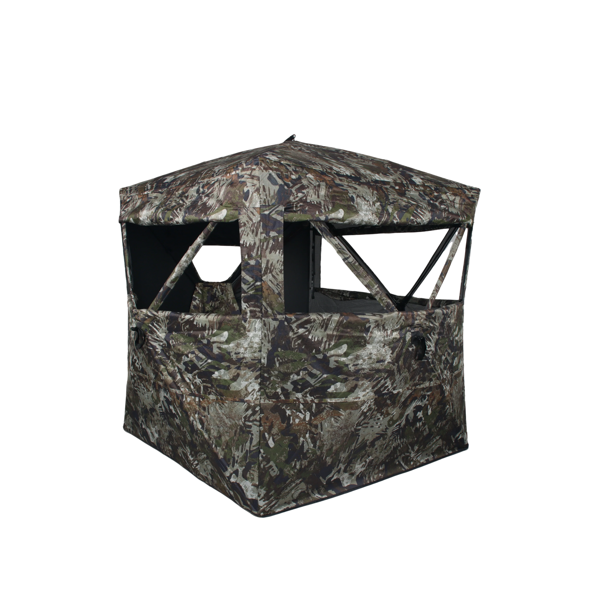 ShedOFF Waterproof 4 SIdes 270 Degree See Through Hunting Blind 2 - 3 Person Forest Camo - Angler's Pro Tackle & Outdoors