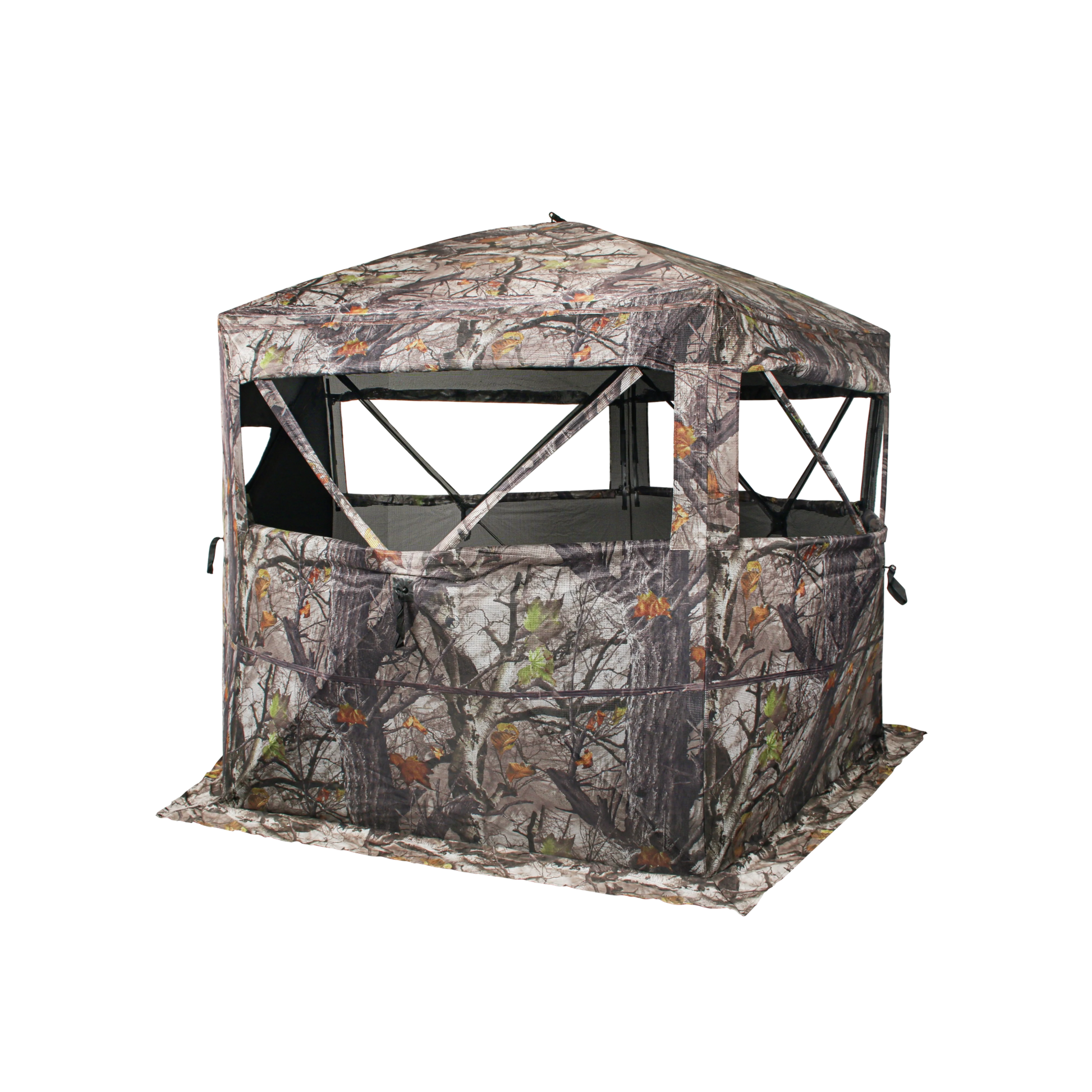 ShedOFF Waterproof 5 Sides 288 Degree See Through Hunting Blind 2 - 4 Person Tree Camo - Angler's Pro Tackle & Outdoors