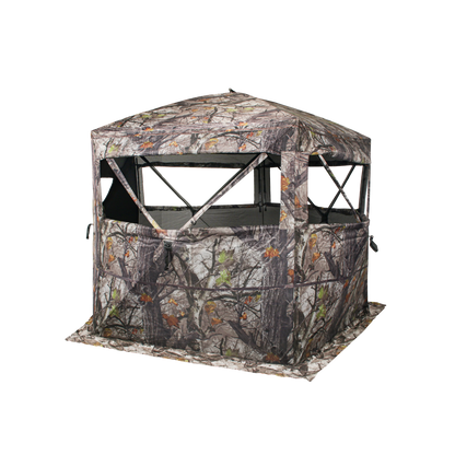 ShedOFF Waterproof 5 Sides 288 Degree See Through Hunting Blind 2 - 4 Person Tree Camo - Angler's Pro Tackle & Outdoors