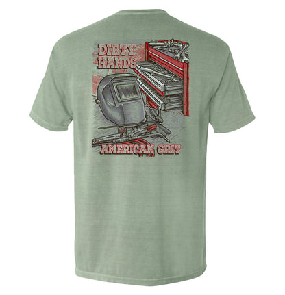 Shield Republic Dirty Hands American Grit Pocket Tee - Angler's Pro Tackle & Outdoors