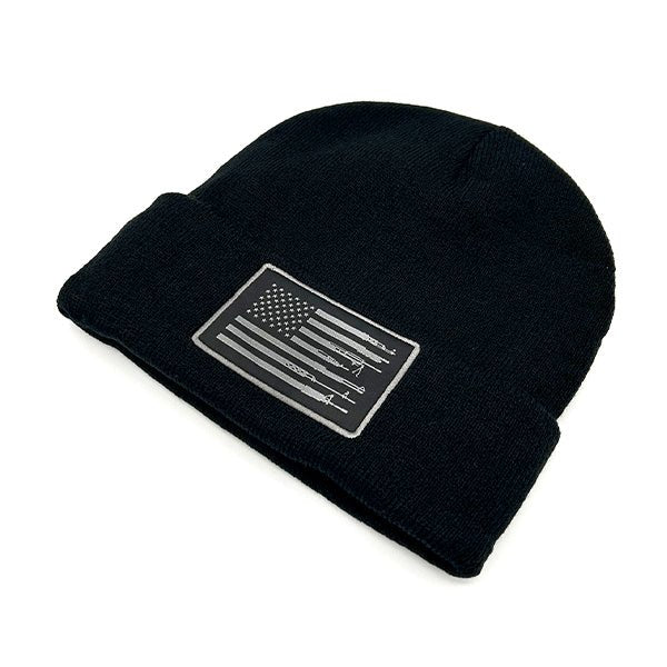 Shield Republic Firearm Flag Beanie Woven Patch Beanie - Angler's Pro Tackle & Outdoors