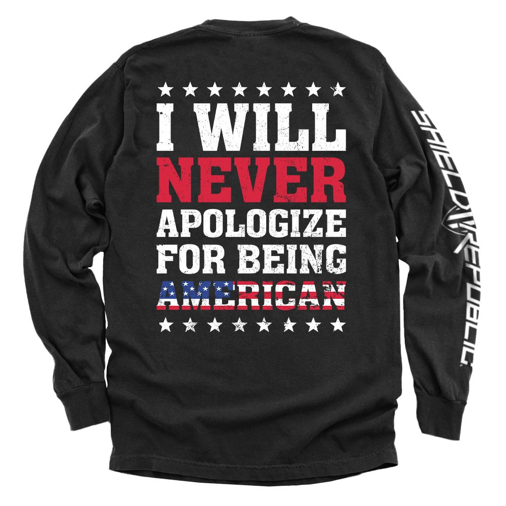 Shield Republic I Will Never Apologize For Being American - Angler's Pro Tackle & Outdoors