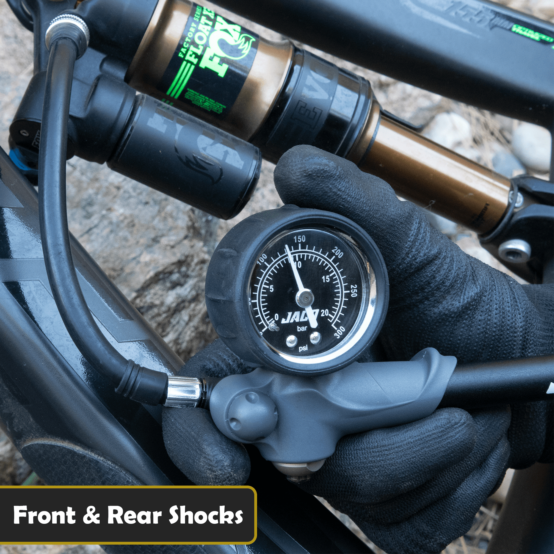 ShockPro™ Mountain Bike Shock Pump with Gauge - 300 PSI - Angler's Pro Tackle & Outdoors