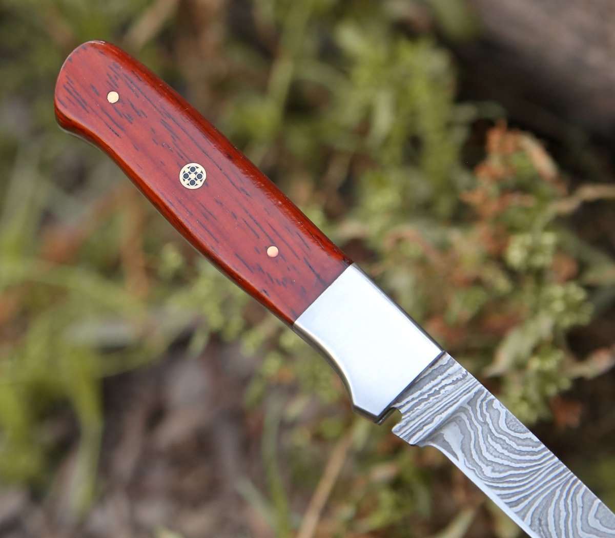 Shokunin USA Cutmaster 10.5" Damascus Fillet Knife With Exotic Red Heart Handle - Angler's Pro Tackle & Outdoors