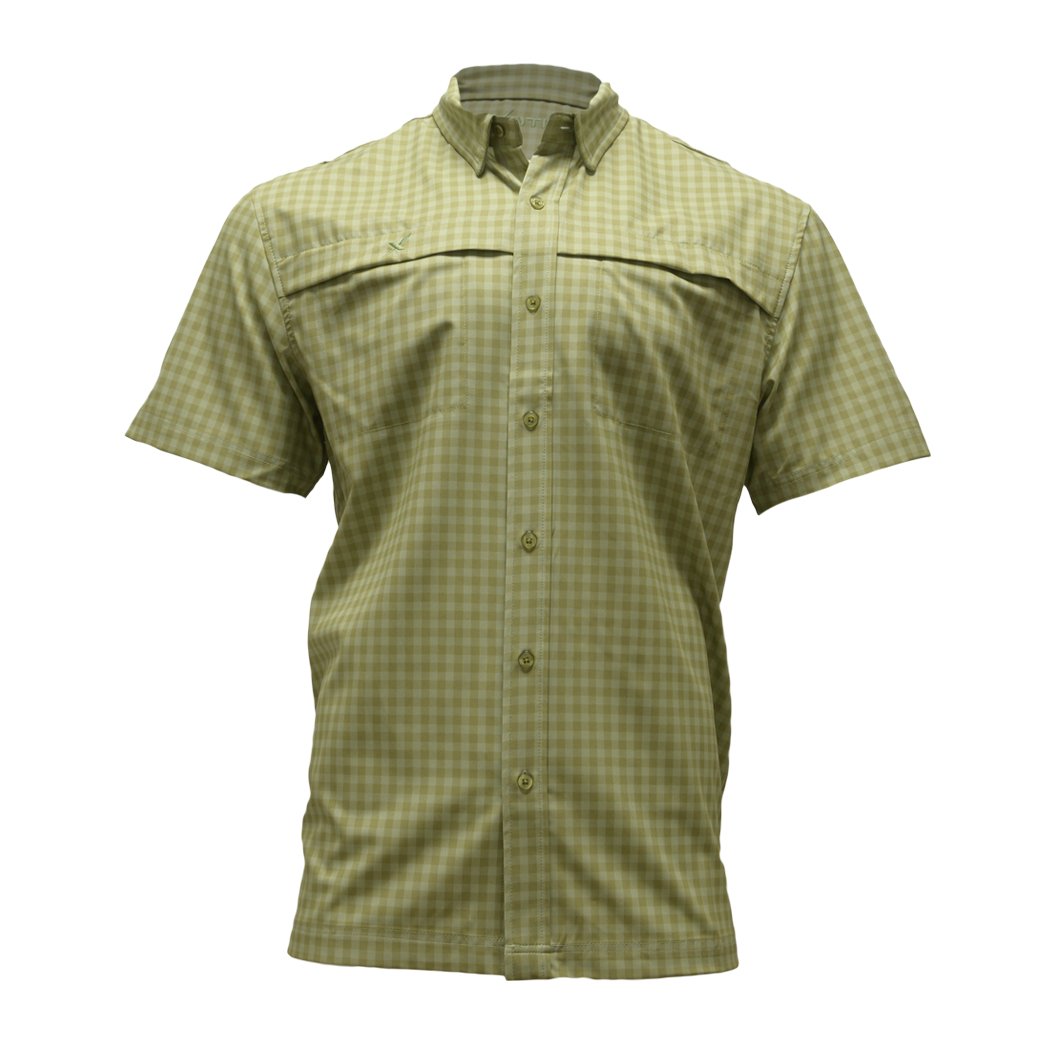 Xotic - Short Sleeve Patterned Lifestyle Button Down w/ REPEL-X