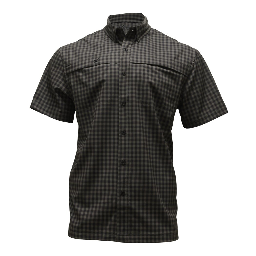 Xotic - Short Sleeve Patterned Lifestyle Button Down w/ REPEL-X