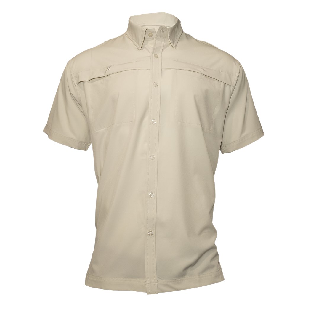 Xotic - Short Sleeve Solid Lifestyle Button Down w/ REPEL-X