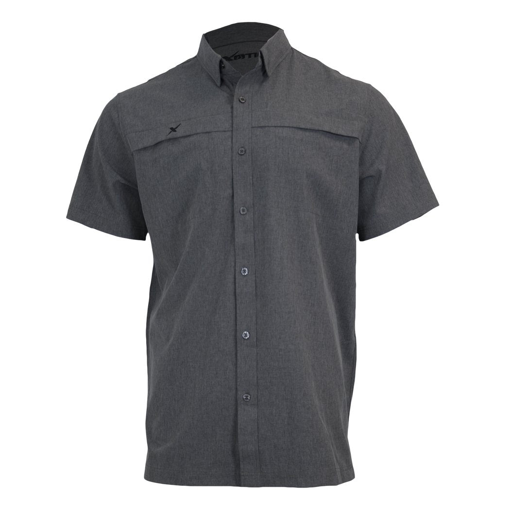 Xotic - Short Sleeve Solid Lifestyle Button Down w/ REPEL-X
