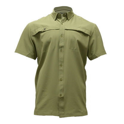 Xotic - Short Sleeve Solid Lifestyle Button Down w/ REPEL-X