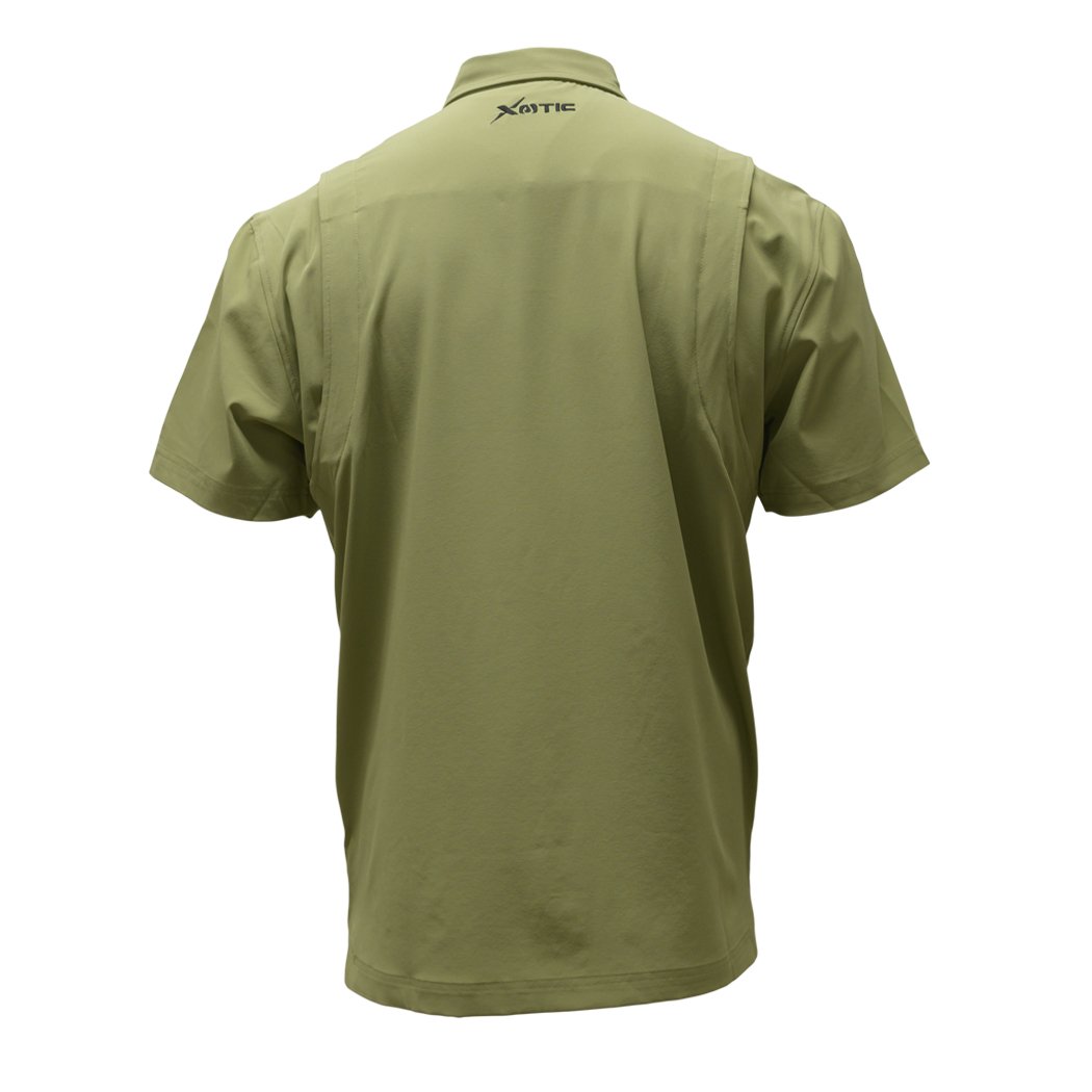 Xotic - Short Sleeve Solid Lifestyle Button Down w/ REPEL-X