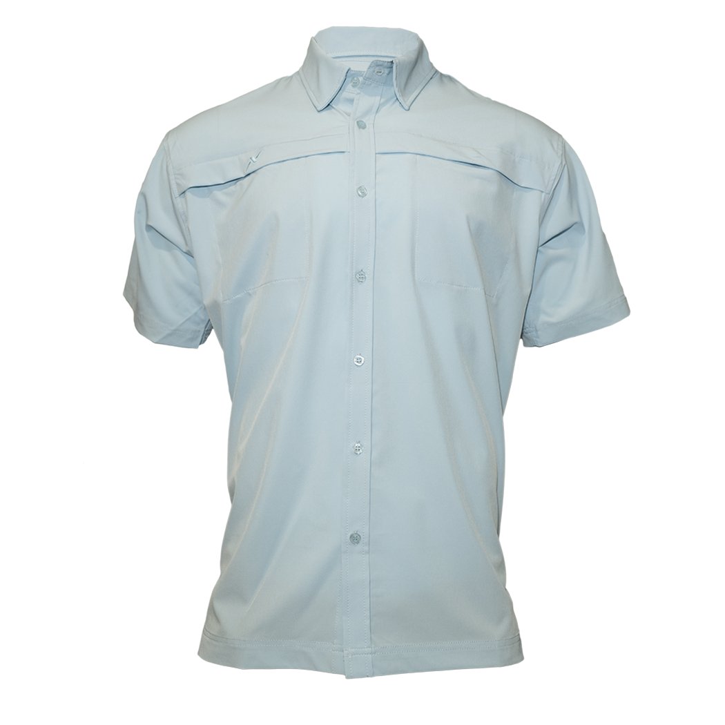 Xotic - Short Sleeve Solid Lifestyle Button Down w/ REPEL-X