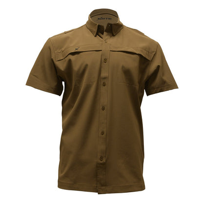 Xotic - Short Sleeve Solid Lifestyle Button Down w/ REPEL-X
