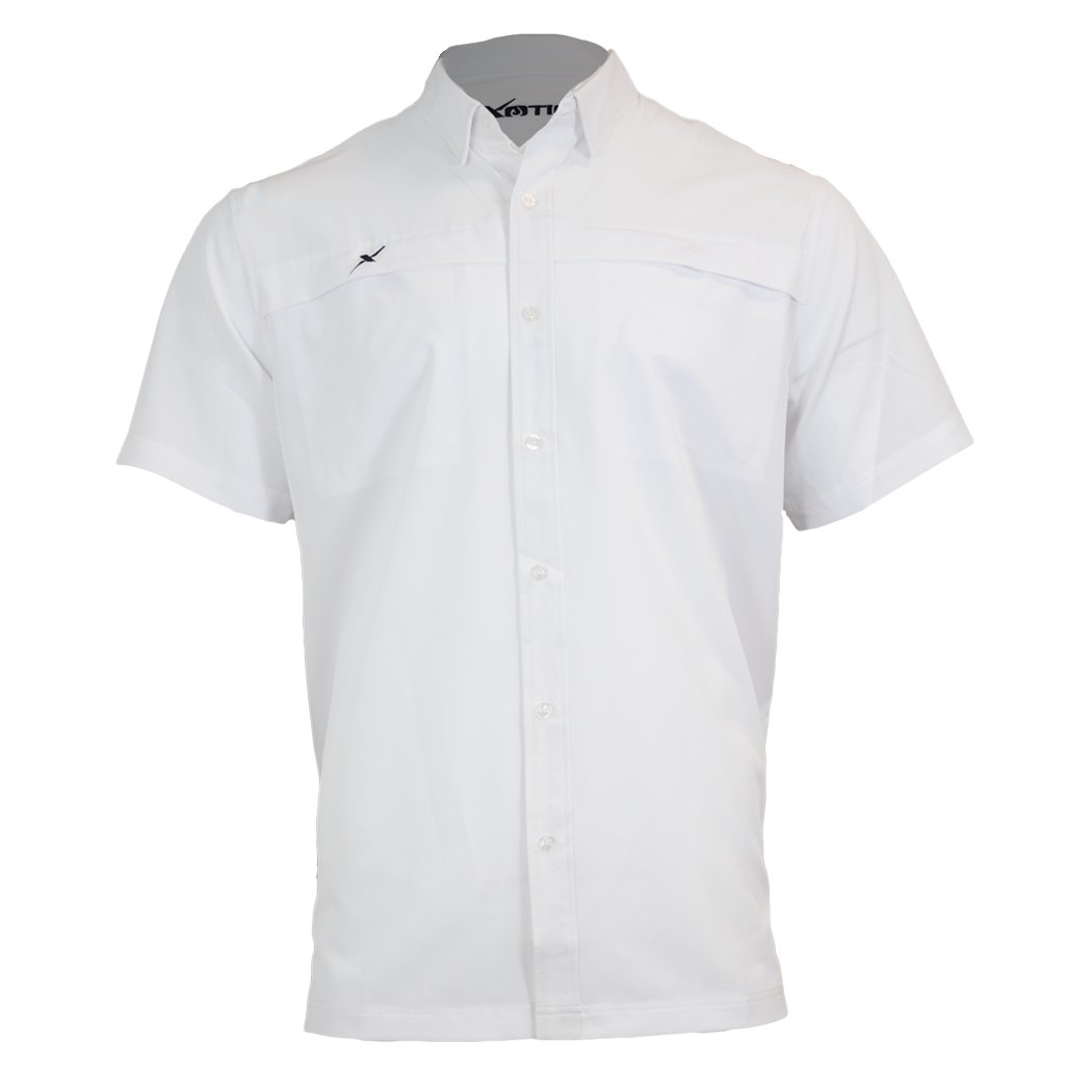 Xotic - Short Sleeve Solid Lifestyle Button Down w/ REPEL-X