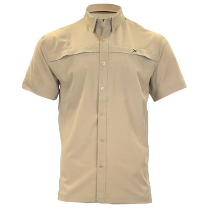 Xotic - Short Sleeve Solid Lifestyle Button Down w/ REPEL-X