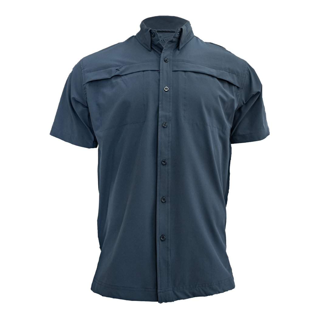 Xotic - Short Sleeve Solid Lifestyle Button Down w/ REPEL-X