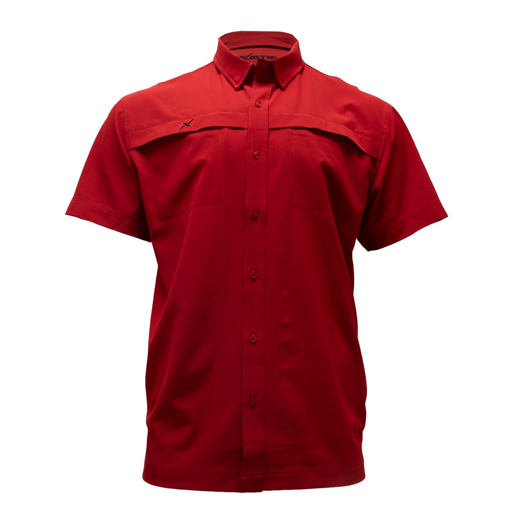 Xotic - Short Sleeve Solid Lifestyle Button Down w/ REPEL-X