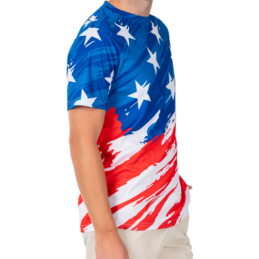 The Flag Shirt  Men's Patriotic U.S.A. Quick-dry Jersey T-Shirt