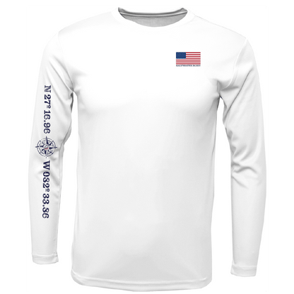 Siesta Key American Flag On Chest Long Sleeve UPF 50+ Dry - Fit Shirt - Angler's Pro Tackle & Outdoors