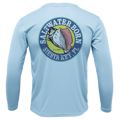 Siesta Key American Flag On Chest Long Sleeve UPF 50+ Dry - Fit Shirt - Angler's Pro Tackle & Outdoors