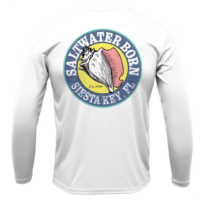 Siesta Key American Flag On Chest Long Sleeve UPF 50+ Dry - Fit Shirt - Angler's Pro Tackle & Outdoors