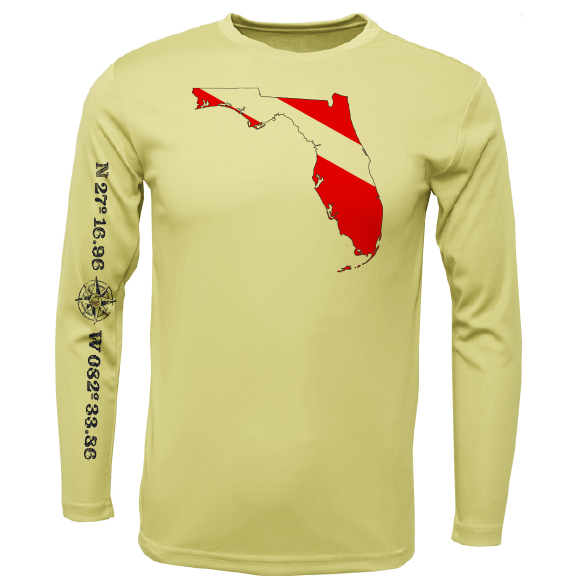 Siesta Key, FL Florida Diver Long Sleeve UPF 50+ Dry - Fit Shirt - Angler's Pro Tackle & Outdoors