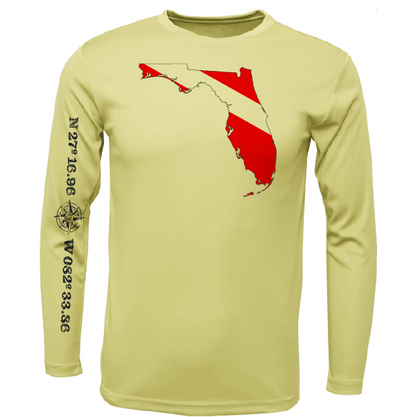 Siesta Key, FL Florida Diver Long Sleeve UPF 50+ Dry - Fit Shirt - Angler's Pro Tackle & Outdoors