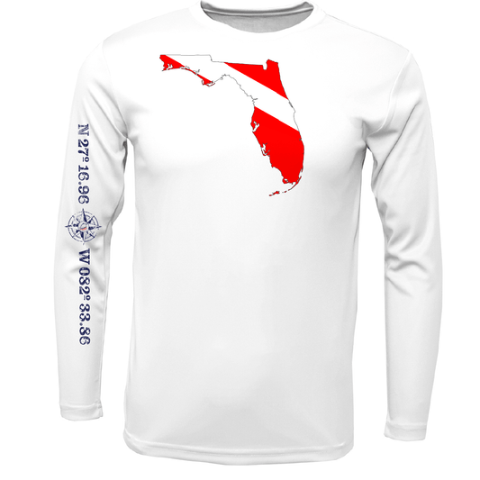 Siesta Key, FL Florida Diver Long Sleeve UPF 50+ Dry - Fit Shirt - Angler's Pro Tackle & Outdoors