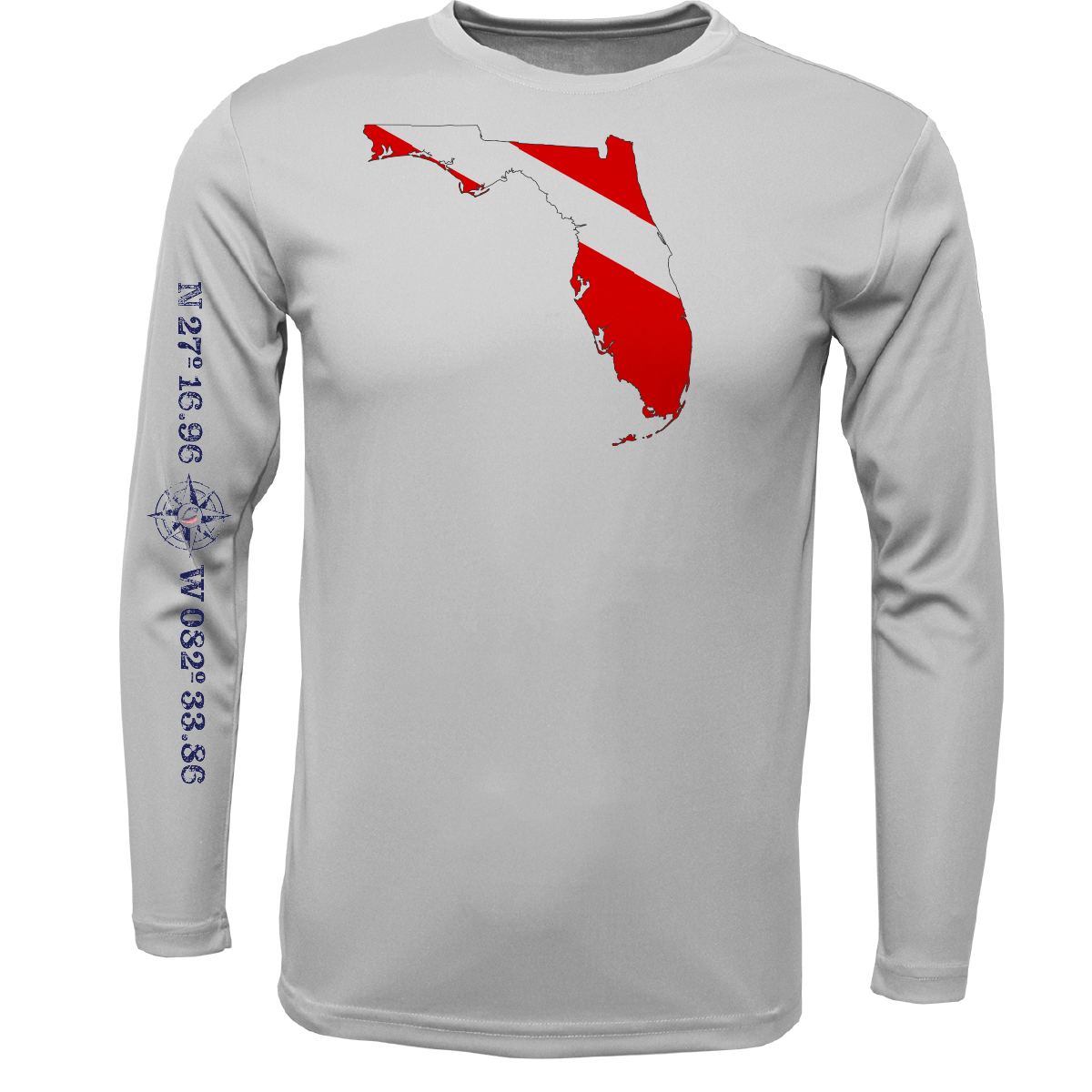 Siesta Key, FL Florida Diver Long Sleeve UPF 50+ Dry - Fit Shirt - Angler's Pro Tackle & Outdoors