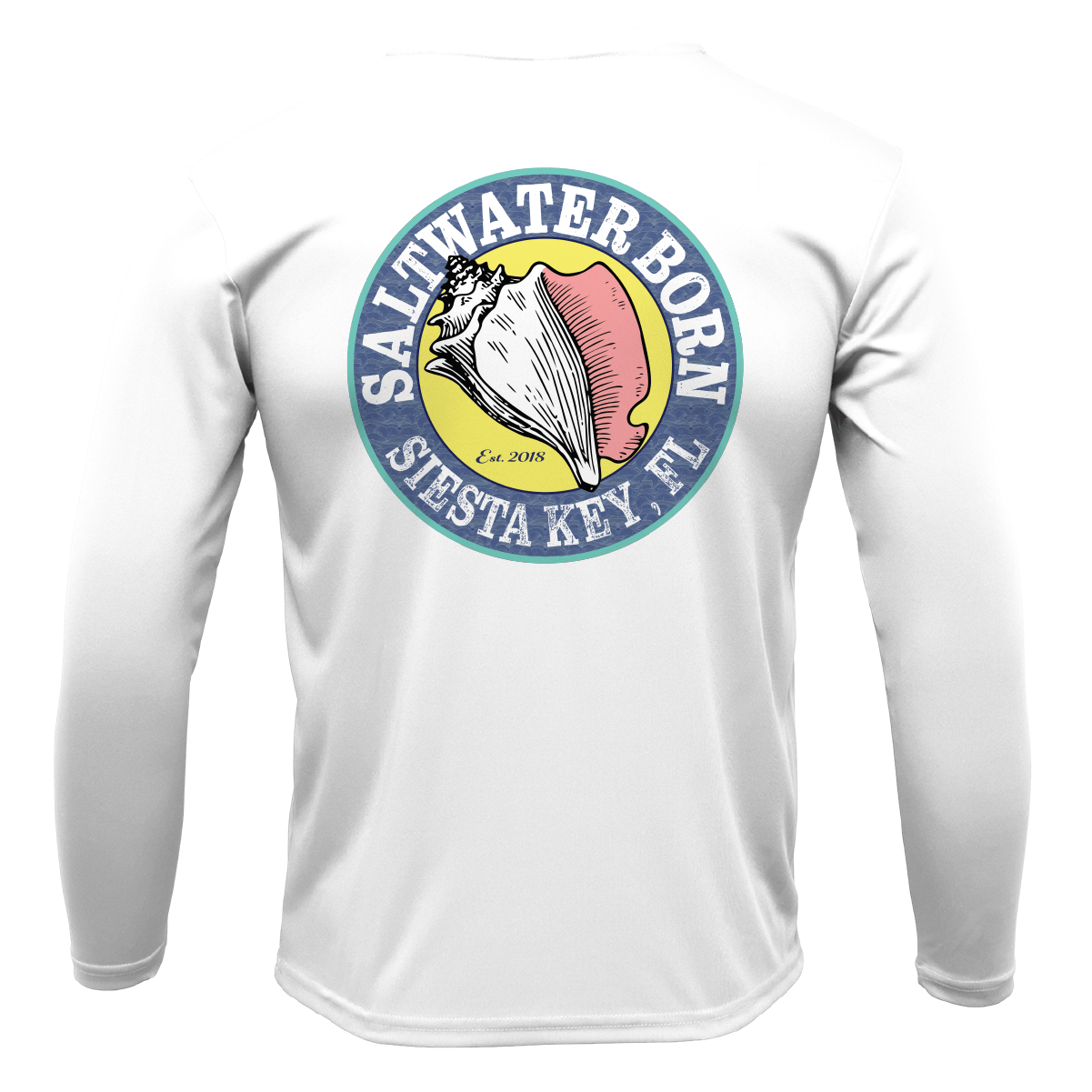 Siesta Key, FL Florida Flag Long Sleeve UPF 50+ Dry - Fit Shirt - Angler's Pro Tackle & Outdoors