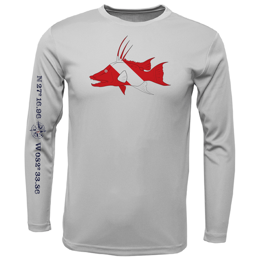 Siesta Key, FL Hogfish Diver Long Sleeve UPF 50+ Dry - Fit Shirt - Angler's Pro Tackle & Outdoors