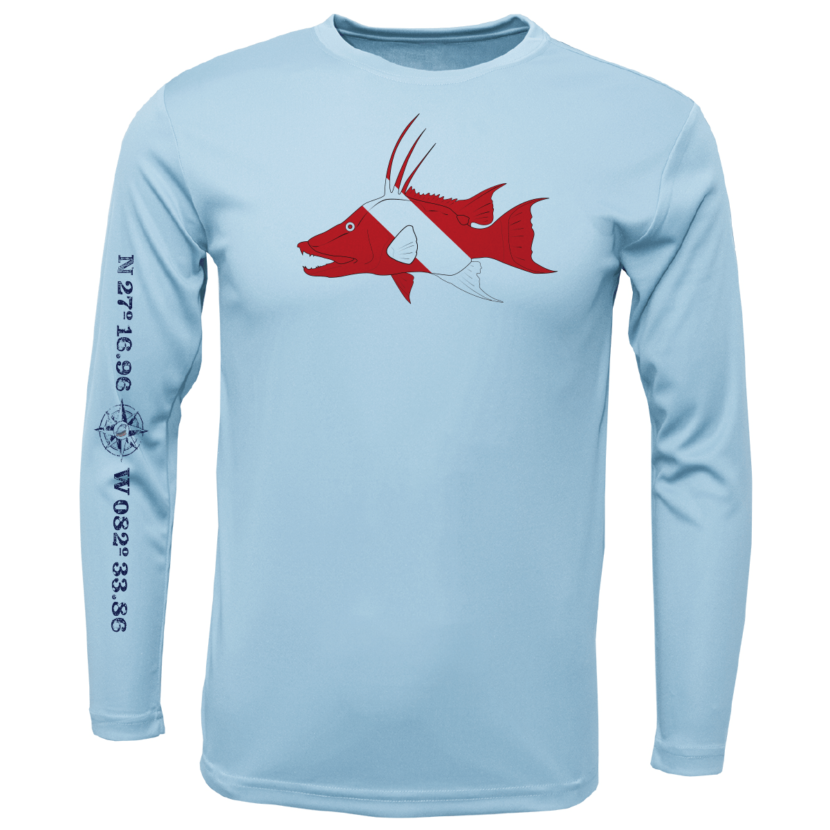 Siesta Key, FL Hogfish Diver Long Sleeve UPF 50+ Dry - Fit Shirt - Angler's Pro Tackle & Outdoors