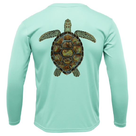 Siesta Key, FL Realistic Turtle Long Sleeve UPF 50+ Dry - Fit Shirt - Angler's Pro Tackle & Outdoors