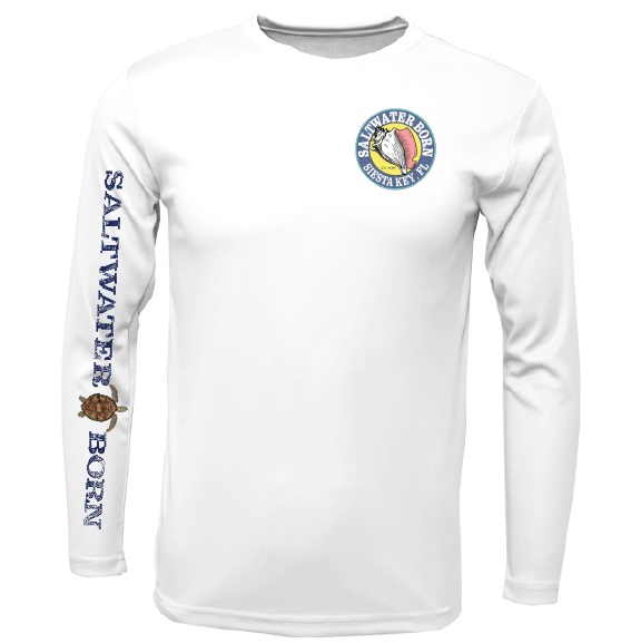 Siesta Key, FL Realistic Turtle Long Sleeve UPF 50+ Dry - Fit Shirt - Angler's Pro Tackle & Outdoors