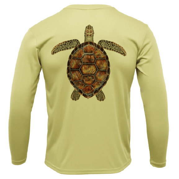 Siesta Key, FL Realistic Turtle Long Sleeve UPF 50+ Dry - Fit Shirt - Angler's Pro Tackle & Outdoors