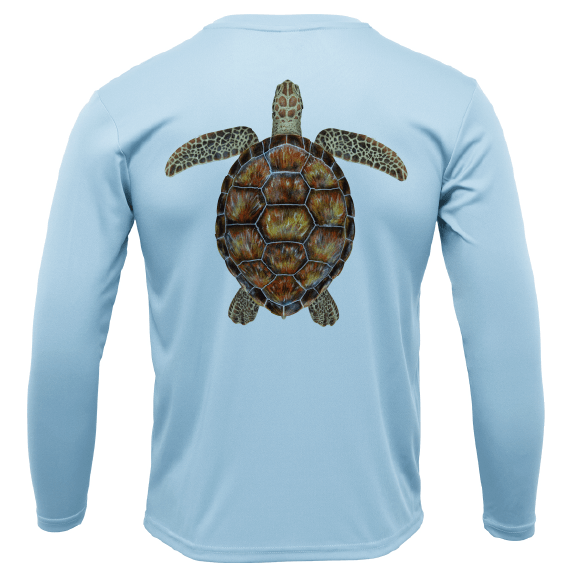 Siesta Key, FL Realistic Turtle Long Sleeve UPF 50+ Dry - Fit Shirt - Angler's Pro Tackle & Outdoors